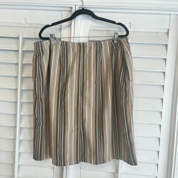 Izod Olive And Tan Skirt Size 18W - Picture 2 of 6